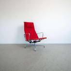 1x Vitra Eames EA 124 Fauteuil Rood Hopsak – Aluminium