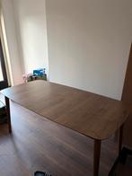 Eettafel uitschuifbaar Walnoot 180-219 x 90 cm, Ophalen, Nieuw, 50 tot 100 cm, 150 tot 200 cm