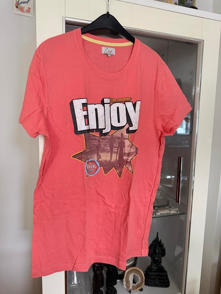 Lib T-shirt oranje met print, maat XL, Kleding | Dames, T-shirts, Maat 46/48 (XL) of groter, Oranje, Ophalen of Verzenden, Korte mouw