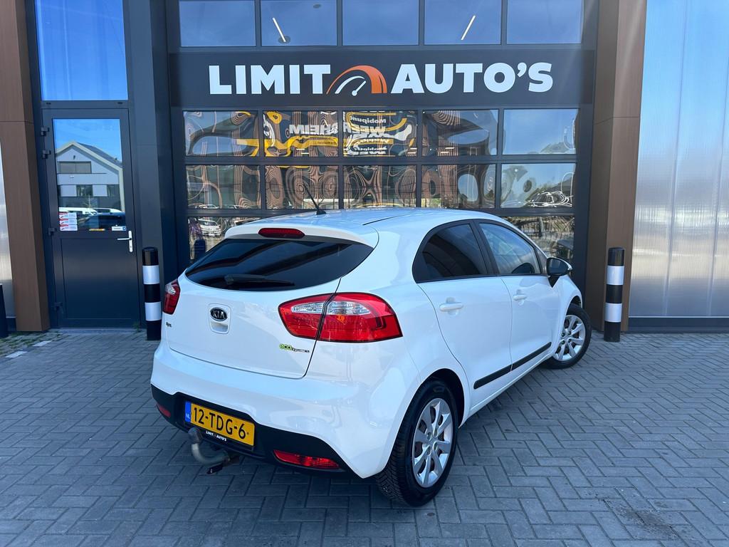Kia Rio 1.2 CVVT Plus Pack Airco/El.ramen/Led/Trekhaak/5drs/, Auto's, Euro 5, 4 cilinders, Wit, Origineel Nederlands