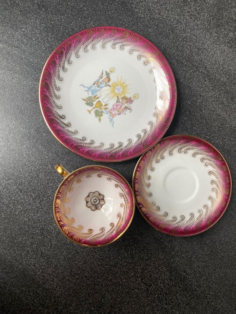 Vintage Bavaria porselein set, Verzamelen, Porselein, Kristal en Bestek, Ophalen of Verzenden, Zo goed als nieuw, Porselein, Kop en/of schotel