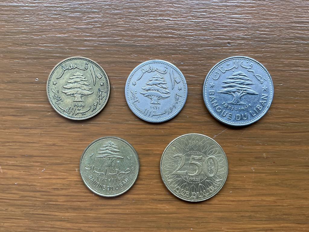 Munten Libanon, Postzegels en Munten, Munten | Azië, Ophalen of Verzenden, Midden-Oosten