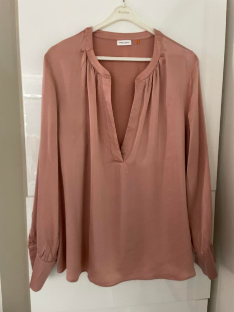 Gerry Weber roze zijden blouse maat 46, Kleding | Dames, Ophalen of Verzenden, Zo goed als nieuw, Maat 46/48 (XL) of groter, Roze