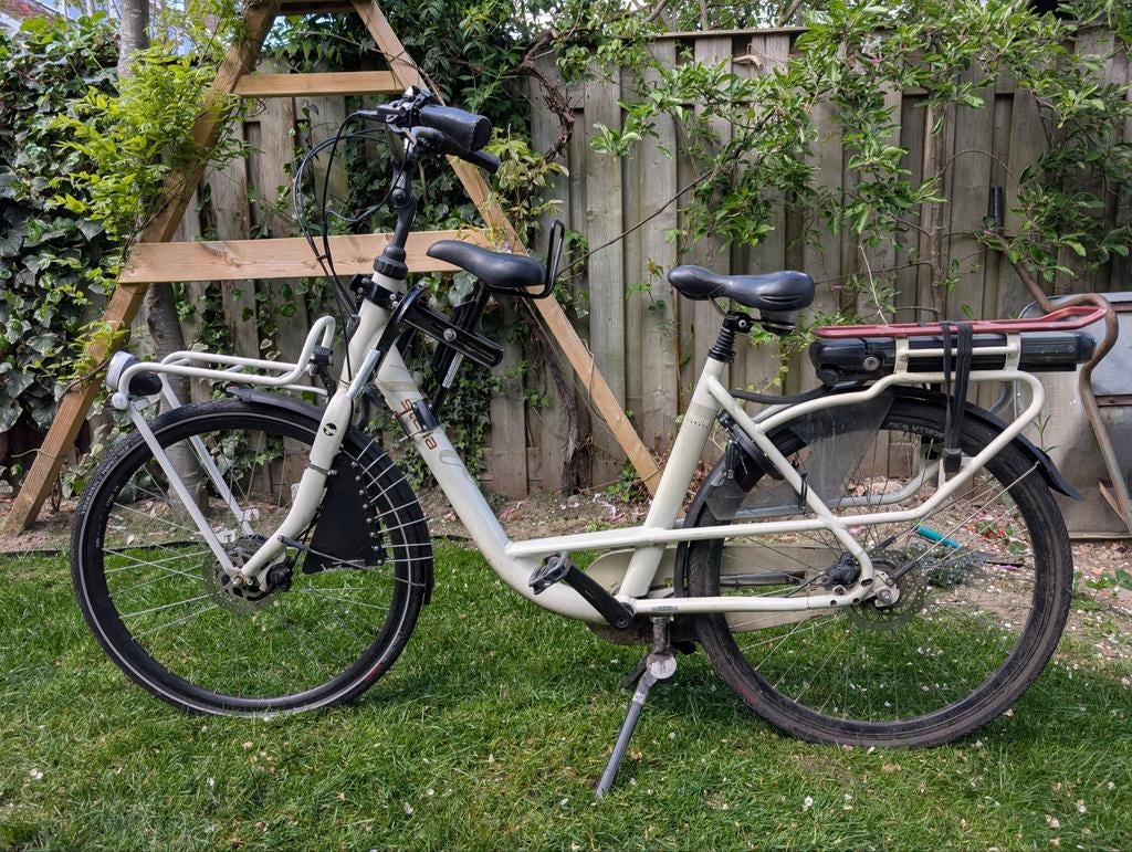 Stella Fiore elektrische moederfiets - Nieuwe motor, Gebruikt, Dubbele standaard, 0 zitjes, 50 tot 53 cm