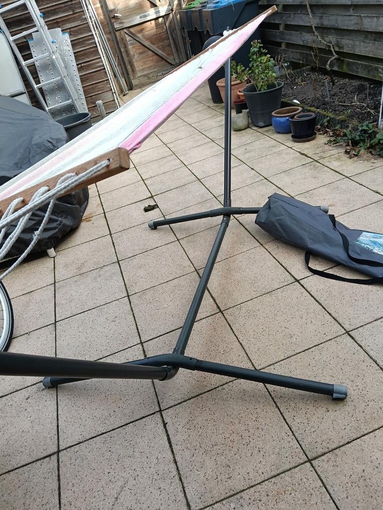 Fun Camp Hangmat met Onderstel - Zo goed als nieuw, Tuin en Terras, Hangmatten, Opvouwbaar, Ophalen of Verzenden, Zo goed als nieuw