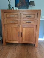 Eikenhout dressoir kast, Ophalen, Met plank(en), 100 tot 150 cm, Eikenhout