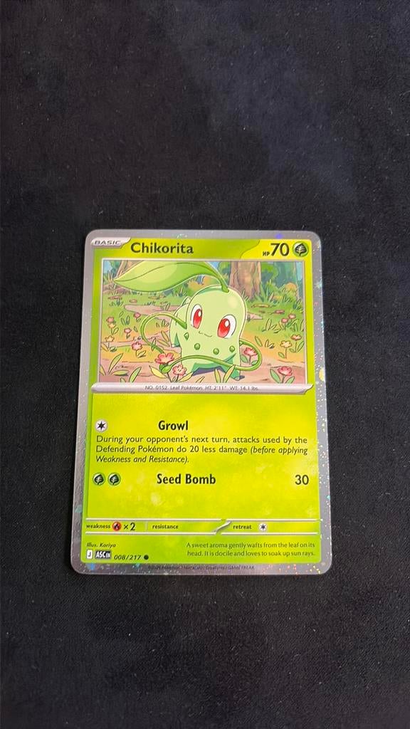Chikorita 008/217 Cosmos Holo, Ophalen of Verzenden, Zo goed als nieuw