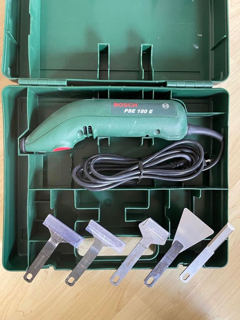 Bosch PSE 180 E elektrische schraper met accessoires, Ophalen, Zo goed als nieuw