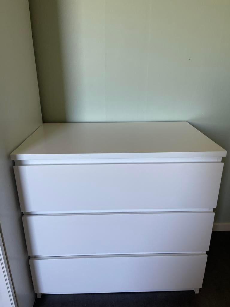 Malm ladekast, Zo goed als nieuw, 3 of 4 laden, Minder dan 100 cm, 25 tot 50 cm