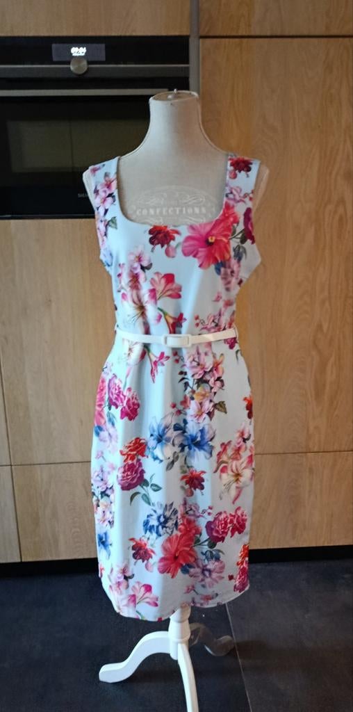 Collectif jurk maat XL, Kleding | Dames, Jurken, Zo goed als nieuw, Maat 42/44 (L), Blauw, Knielengte, Ophalen of Verzenden
