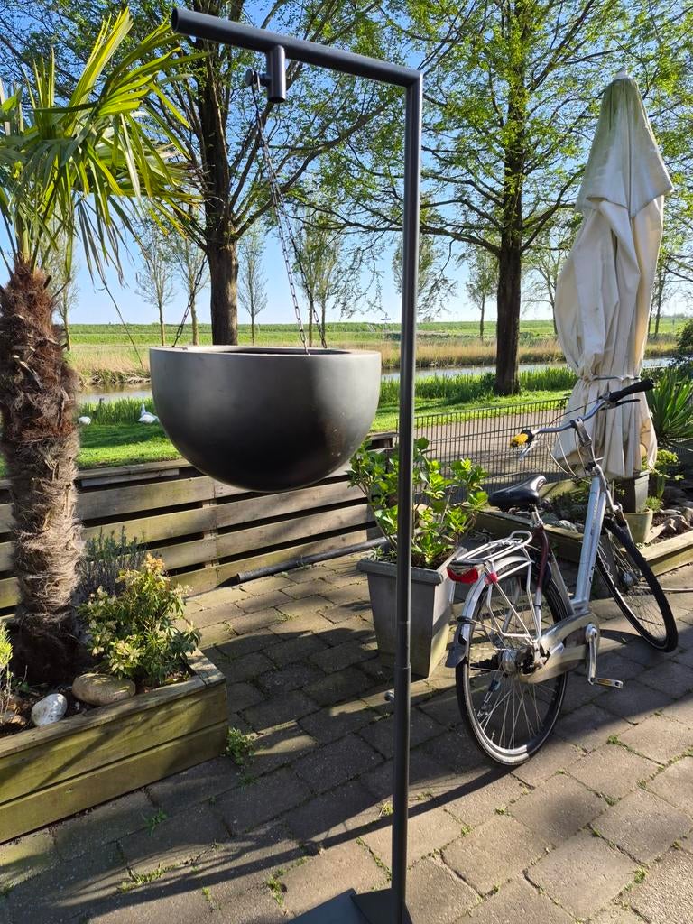 Hangpot met standaard, Ophalen of Verzenden, Rond, Tuin, Minder dan 30 cm