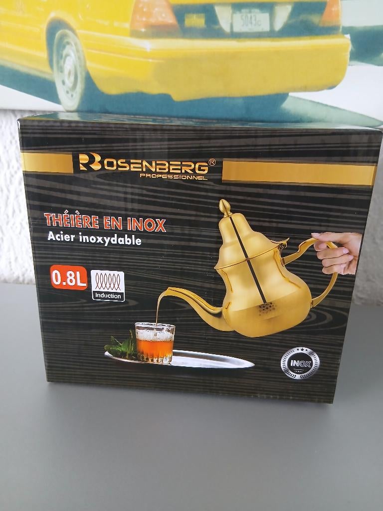Marokkaanse thee/ koffiepot kan nieuw kleur Goud 0.8 liter, Huis en Inrichting, Ophalen, Overige materialen, Overige typen, Nieuw