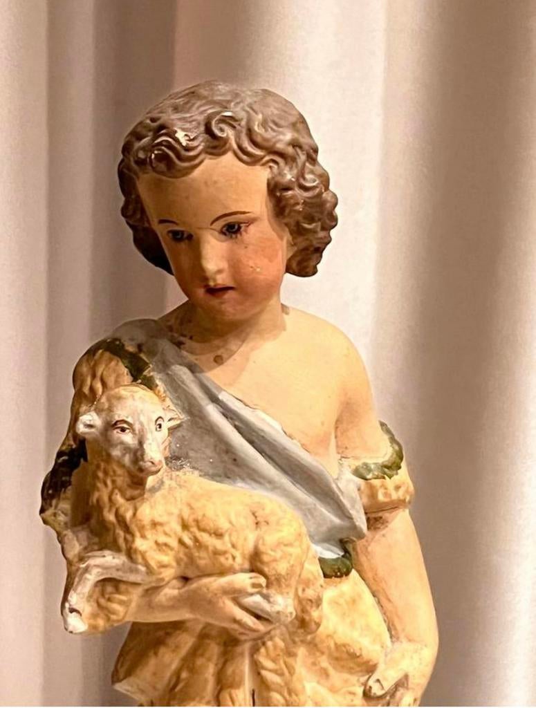Antiek gipse beeld, Antiek en Kunst, Antiek | Religie, Ophalen of Verzenden