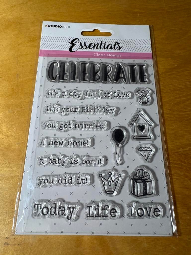 Stempel studio light celebrate, Ophalen of Verzenden, Zo goed als nieuw, Clearstamp