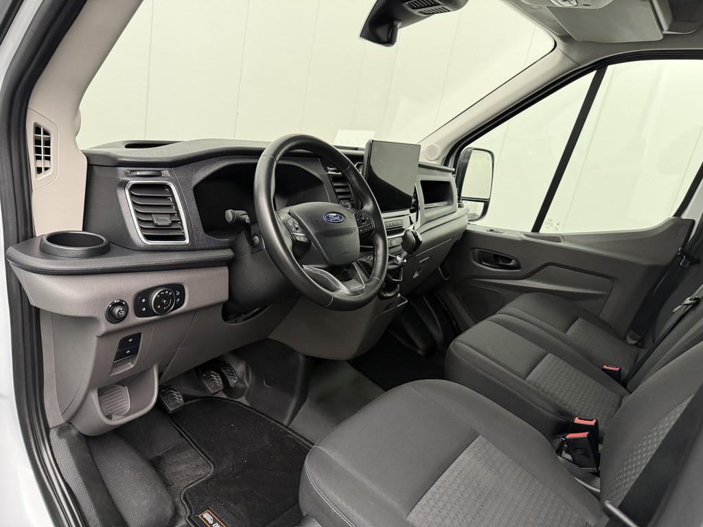 Ford Transit 130PK L3H2 | Fabrieksgarantie | Navigatie | Cam, Auto's, Bestelauto's, Gebruikt, Zwart, 4 cilinders, Navigatiesysteem