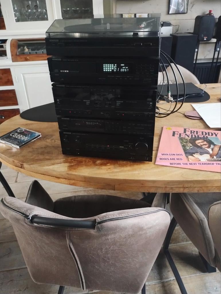 Kenwood midi set platenspeler amp tuner cd cassette boxen, Audio, Tv en Foto, Stereo-sets, Gebruikt, Losse componenten, Tuner of Radio