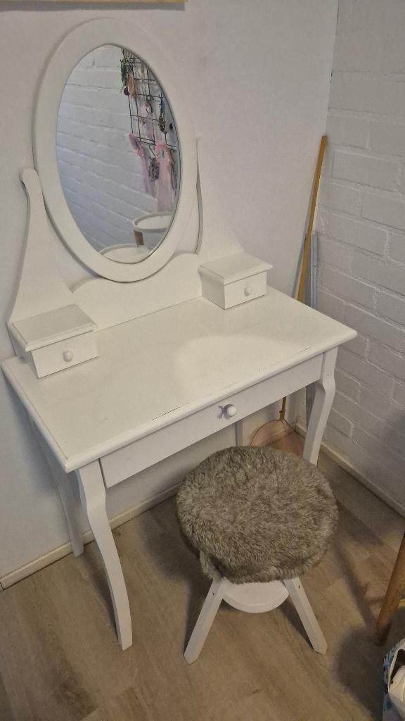 Make-up tafel met spiegel, Huis en Inrichting, Tafels | Kaptafels, Ophalen, Gebruikt, 100 tot 150 cm, 150 tot 200 cm