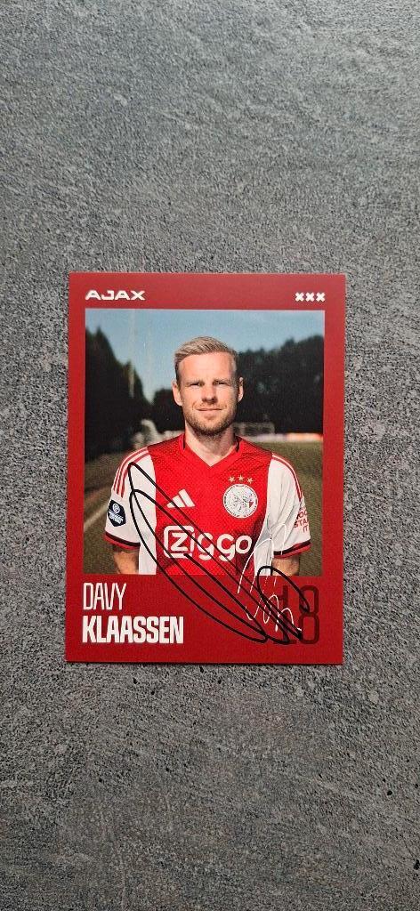 Spelerskaart met handtekening; Davy Klaassen # Ajax 25/26, Ophalen of Verzenden, Nieuw, Ajax, Spelerskaart
