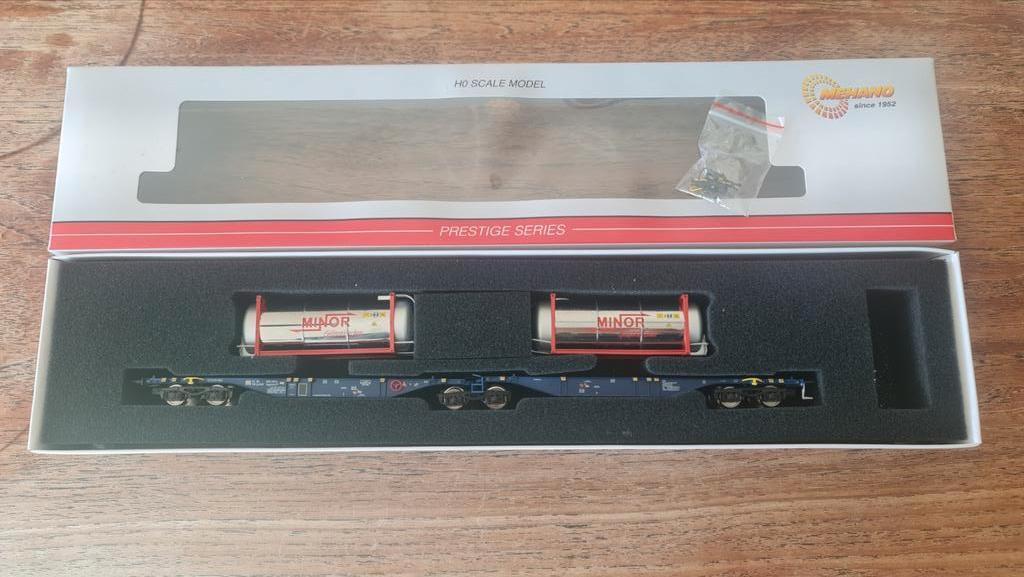 Mehano MINOR tank container wagen 58956, Hobby en Vrije tijd, Modeltreinen | H0, Ophalen of Verzenden, Nieuw, Gelijkstroom of Wisselstroom