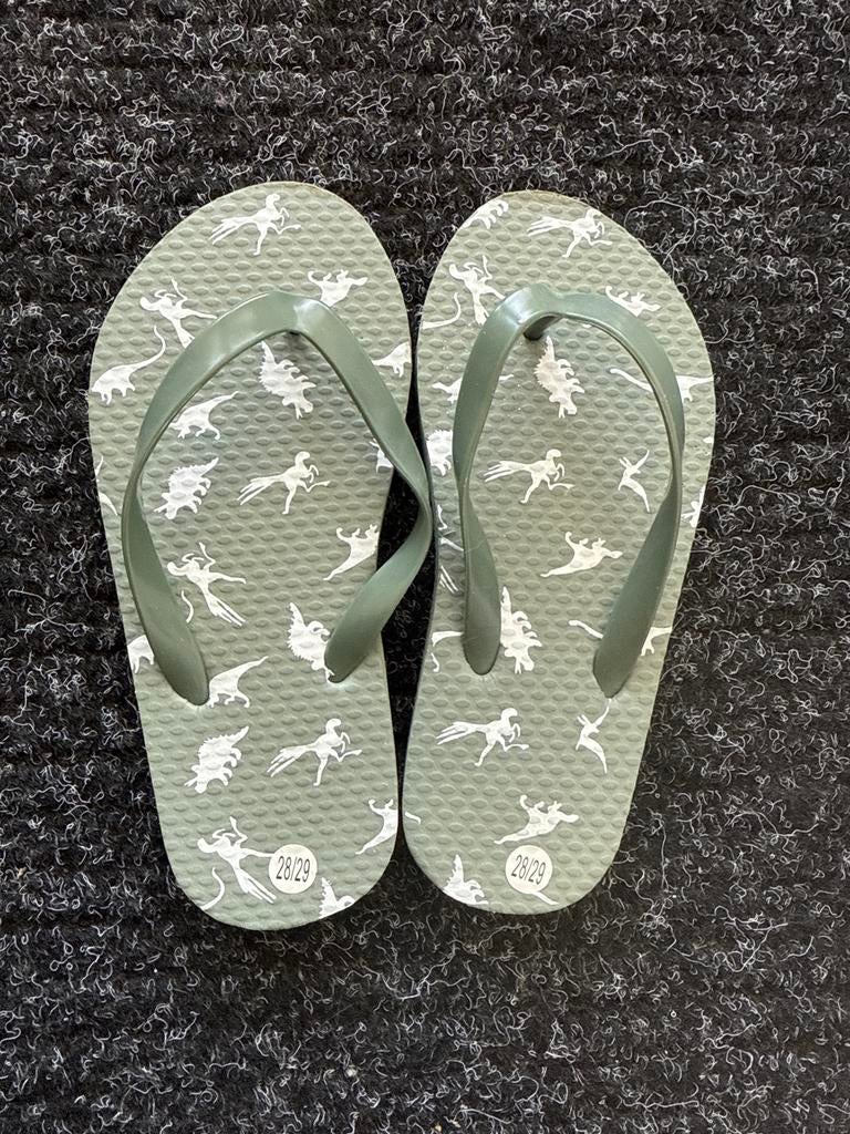 Slippers maat 28/29 met dinosaurusprint, Ophalen, Gebruikt, Jongen of Meisje, Overige typen