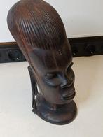 Afrikaanse Ebbenhout Buste - 24cm, Antiek en Kunst, Ophalen of Verzenden
