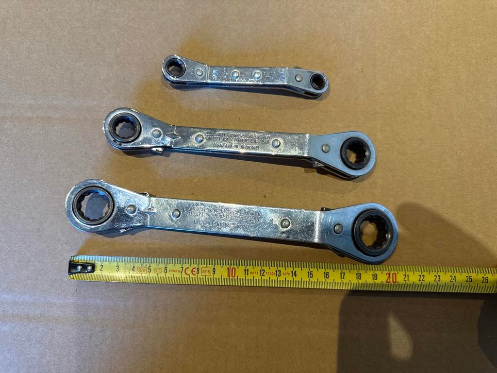 Set van 3 Bleu point Ratelsleutels, Ophalen of Verzenden, Gebruikt