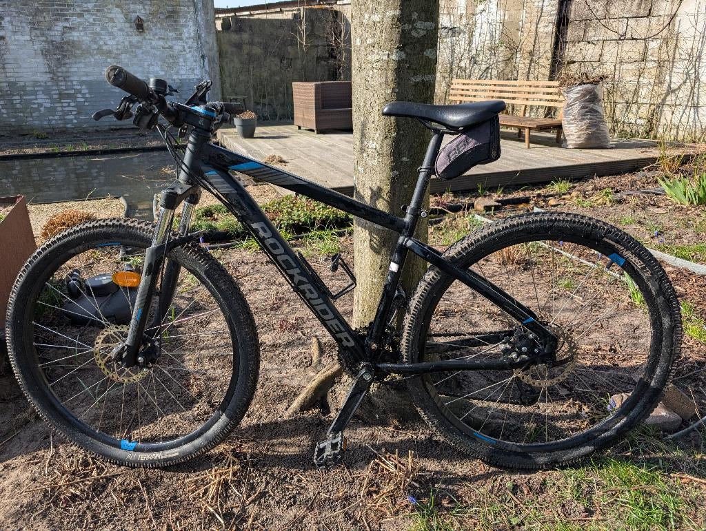 Mountainbike ROCKRIDER ST 520 - BLACK, Fietsen en Brommers, Fietsen | Mountainbikes en ATB, Gebruikt, Hardtail, Ophalen, Overige merken