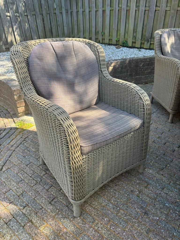 6x Luxe Tuinstoelen Grijs - Collection Bois Le Duc, Ophalen, Gebruikt, 6 zitplaatsen, Wicker
