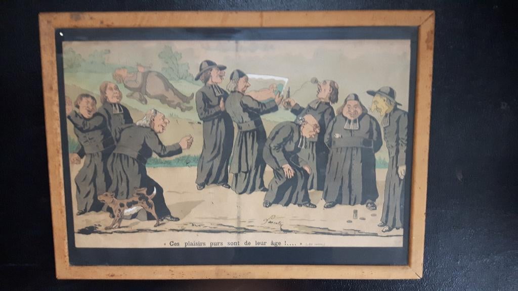 Edmond Lavrate, 10 ingelijste prenten., Minder dan 50 cm, Overige typen, Ophalen of Verzenden, Zo goed als nieuw