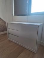 Witte hoogglans ladekast met schuifdeur, Ophalen of Verzenden, Zo goed als nieuw, 25 tot 50 cm, Minder dan 100 cm