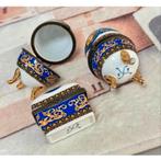 Fabergé ei eieren Versace Medusa SET blauw-wit faberge z/r, Antiek en Kunst, Ophalen of Verzenden