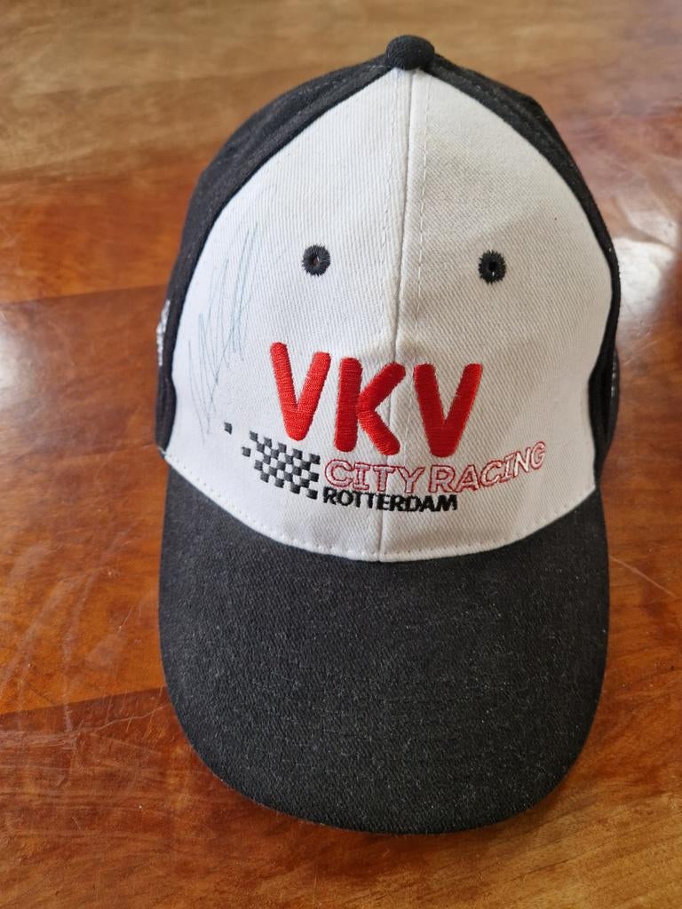 Max Verstappen vkv city racing Rotterdam cap gesigneerd, Ophalen, Zo goed als nieuw, Formule 1