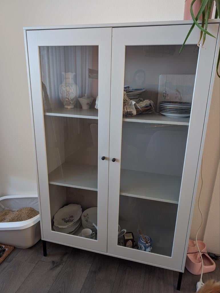 WOOOD Xam vitrinekast., Huis en Inrichting, Ophalen, 50 tot 100 cm, Zo goed als nieuw, 150 tot 200 cm