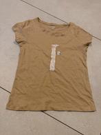 Basic T-shirt 100% Katoen - Maat 34 (XS), Kleding | Dames, T-shirts, Beige, Nieuw, Ophalen of Verzenden, Korte mouw