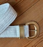 Raffia elastische modieuze wit - goud gesp - 90x5cm - nieuw, Kleding | Dames, Riemen en Ceinturen, Ophalen of Verzenden, Nieuw