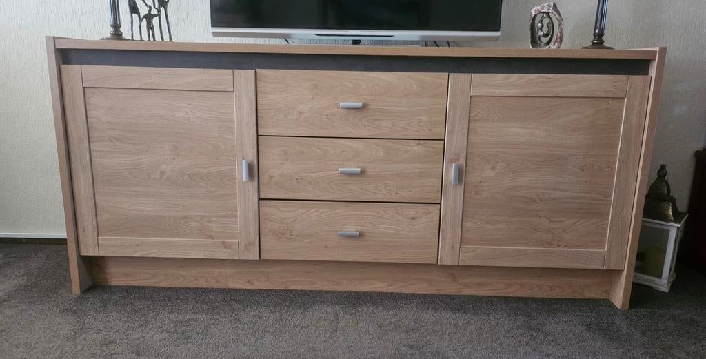 Modern dressoir met veel opbergruimte - 196x89x50 cm, Gebruikt, 150 tot 200 cm, Ophalen of Verzenden, Modern