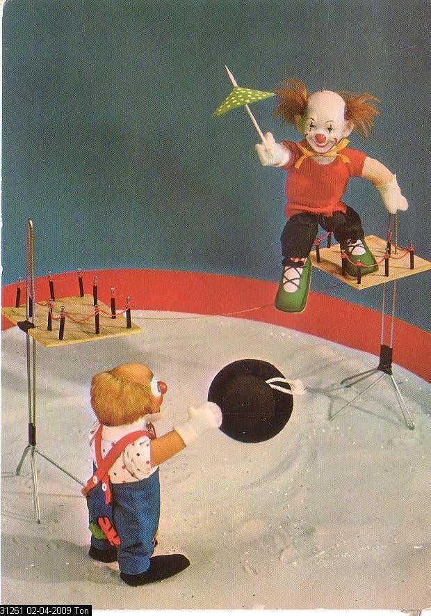 Ansichtkaart	Clowns, Verzenden, 1960 tot 1980, Ongelopen, Overige thema's
