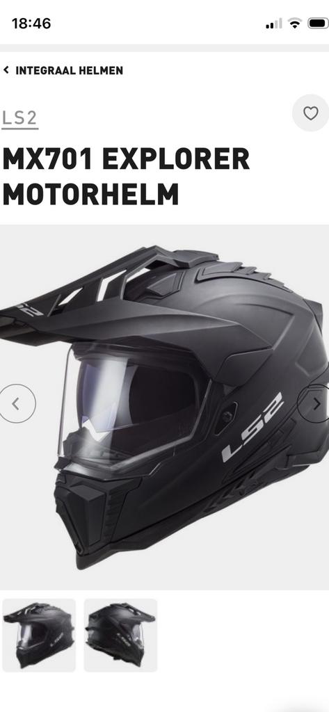 LS2 motor helm maat L, Overige merken, Heren, Ophalen of Verzenden, L