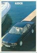 BMW 6-serie 628 635 CSi (E24) brochure/autofolder '85 88 '89, Boeken, Ophalen of Verzenden, BMW