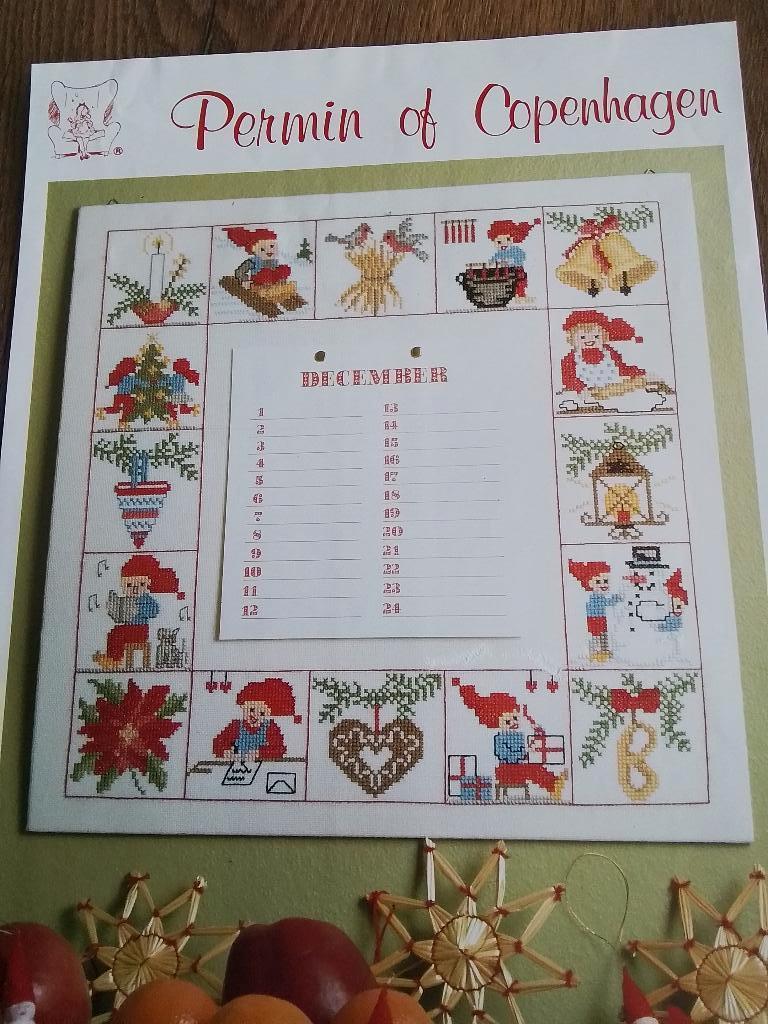Borduurpatroon voor een verjaardags kalender, permin, Ophalen of Verzenden, Zo goed als nieuw, Handborduren, Patroon