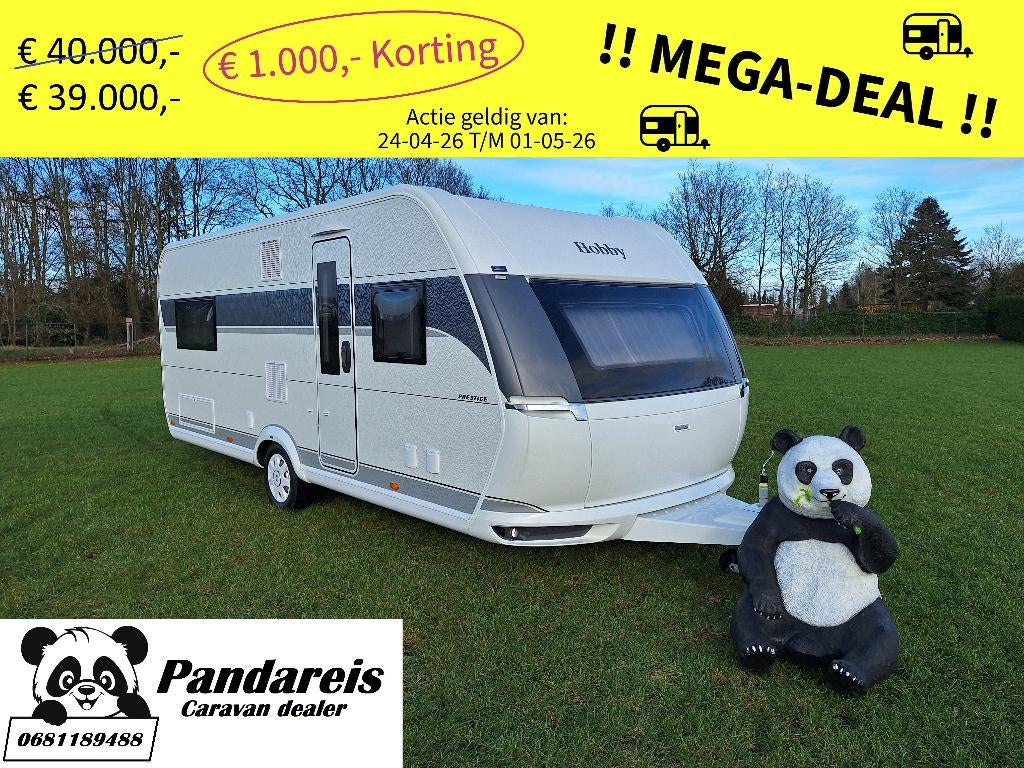 Hobby 560 FC Prestige met gratis VOLAUTOMATISCHE MOVER, Rondzit, Hobby, Bedrijf, 5 tot 6 meter