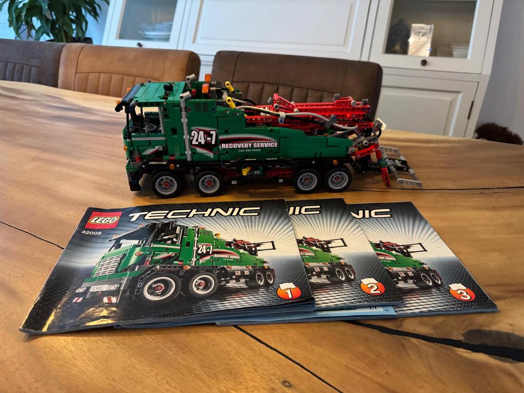 Lego Tecnic takelwagen 42008, Gebruikt, Lego, Ophalen of Verzenden, Complete set