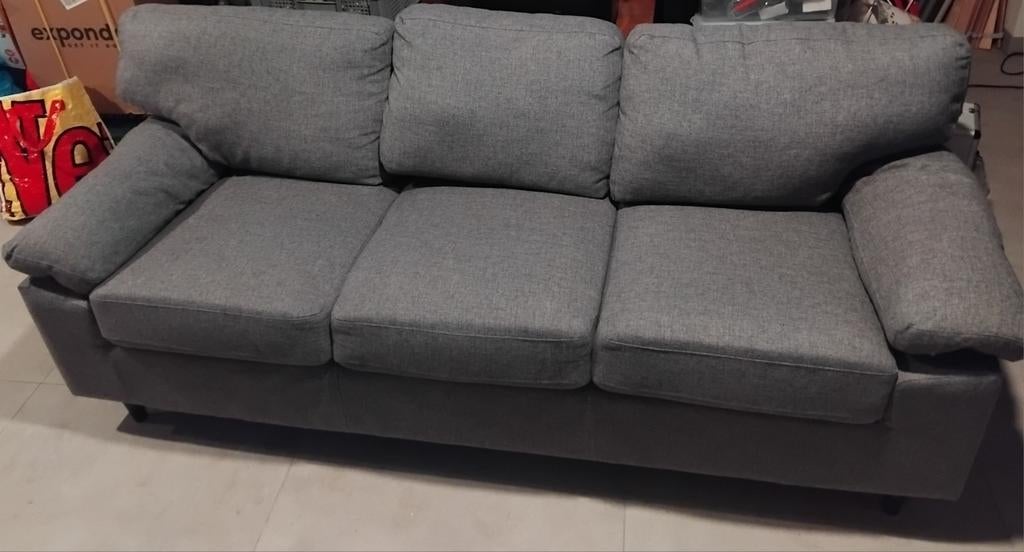 Jysk gedved 3 zits bank grijs zo goed als nieuw voor €125, Tweepersoons, 75 tot 100 cm, Ophalen of Verzenden, Zo goed als nieuw