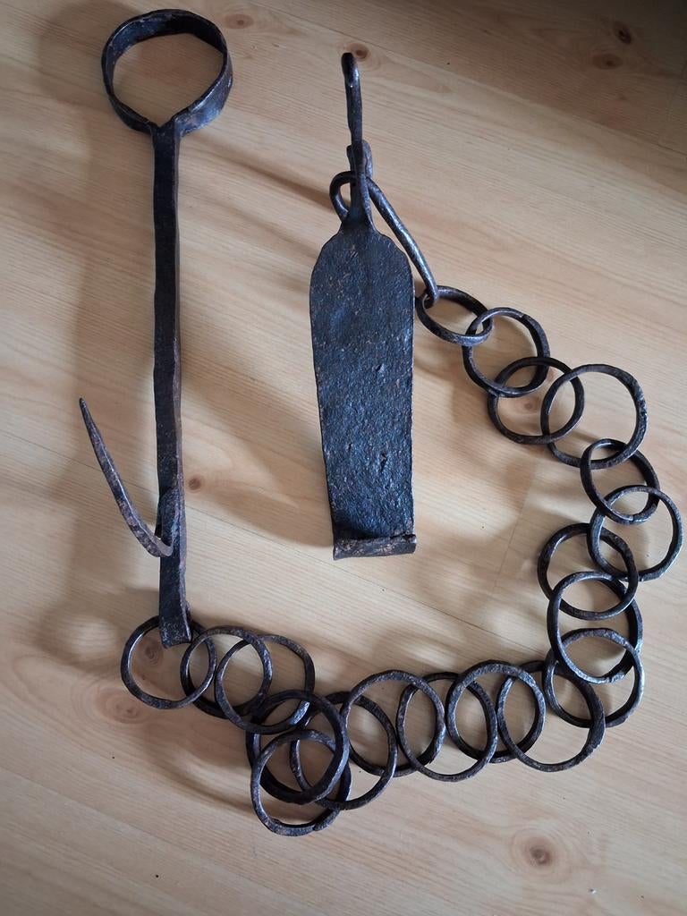 Smeedijzeren ketting voor boven vuur (hangel), Ophalen of Verzenden