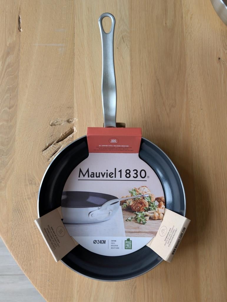 Mauviel 1830 Chef's Braadpan Ø24CM - Nieuw! Frans, Nieuw, Ophalen of Verzenden, Rvs, Keramische plaat