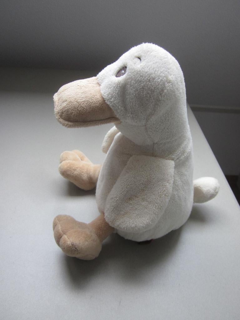 Berentoys grote roomwit - geel zacht pluche eend knuffel, Overige merken, Overige karakters, Ophalen of Verzenden, Zo goed als nieuw
