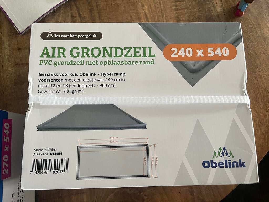 Air grondzeil 240x540, Ophalen of Verzenden, Zo goed als nieuw