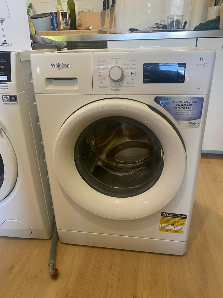 Whirlpool wasmachine, Witgoed en Apparatuur, 6 tot 8 kg, Ophalen, Voorlader