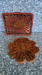 Vintage rieten pannen onderzetters, Ophalen of Verzenden