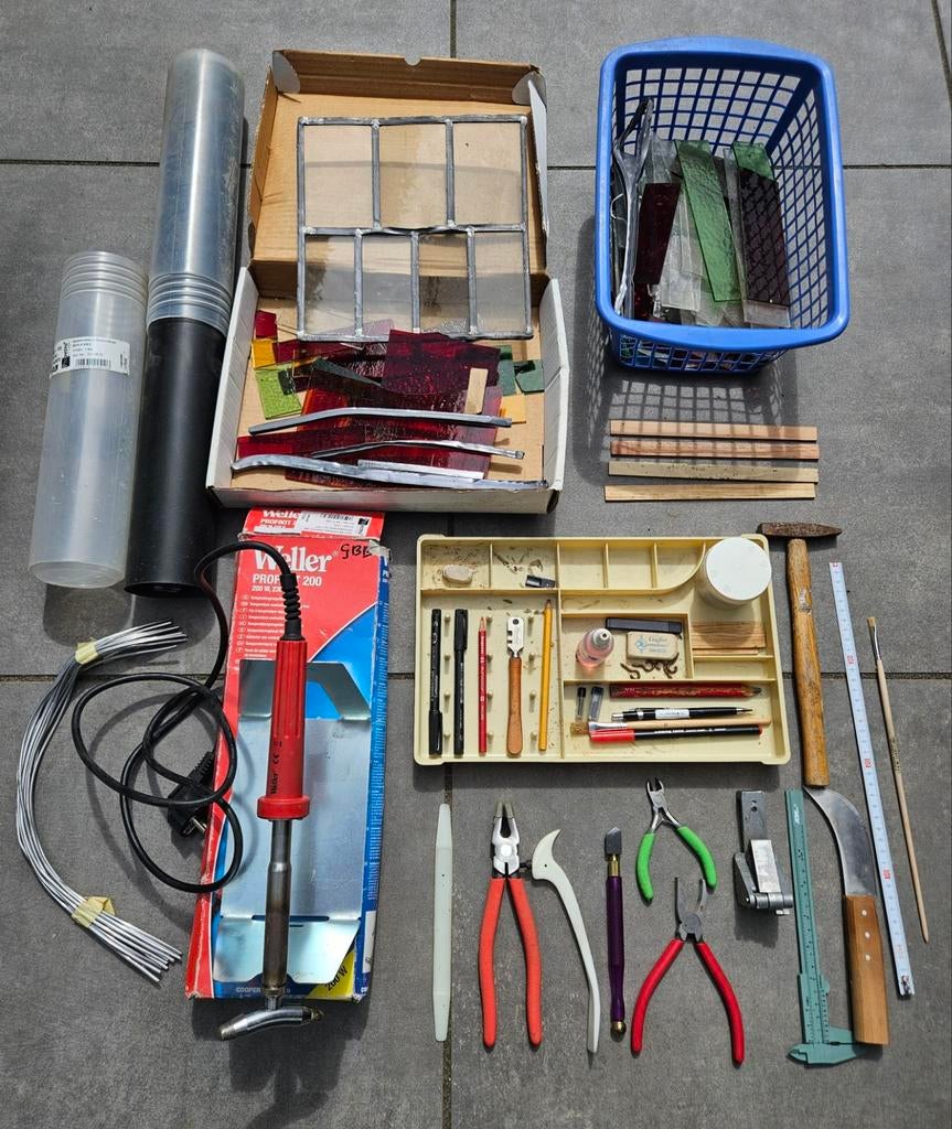 Gereedschap voor glas in lood, Ophalen